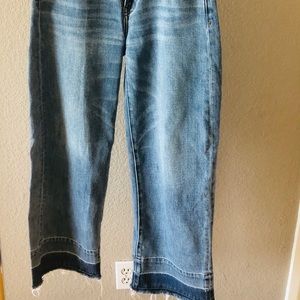 High rise wide leg jeans